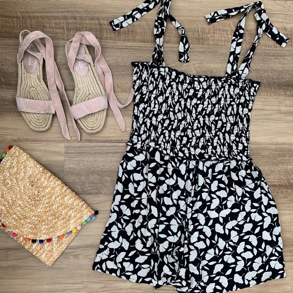 Black and white romper